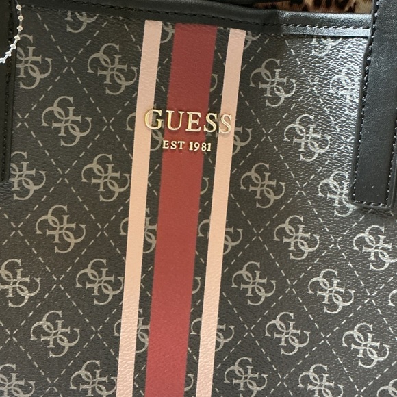 Guess Black and Red Logo Tote - Picture 3 of 11